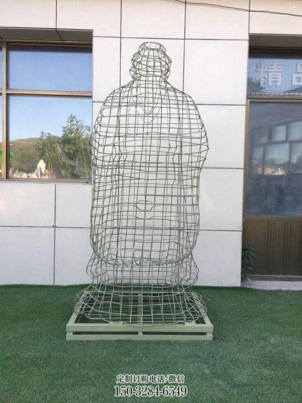 镂空孔子雕塑订做，景区雕塑，铁艺古代人物雕塑定价