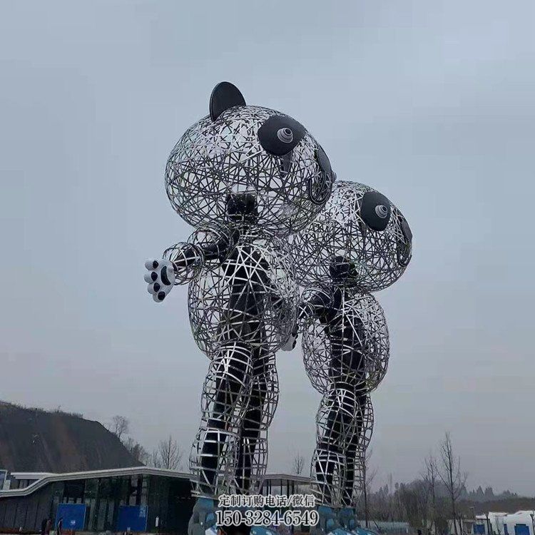 镂空熊猫雕塑制造商,广场雕塑,镂空熊猫雕塑厂家 镂空熊猫雕塑制造商,广场雕塑,镂空熊猫雕塑厂家