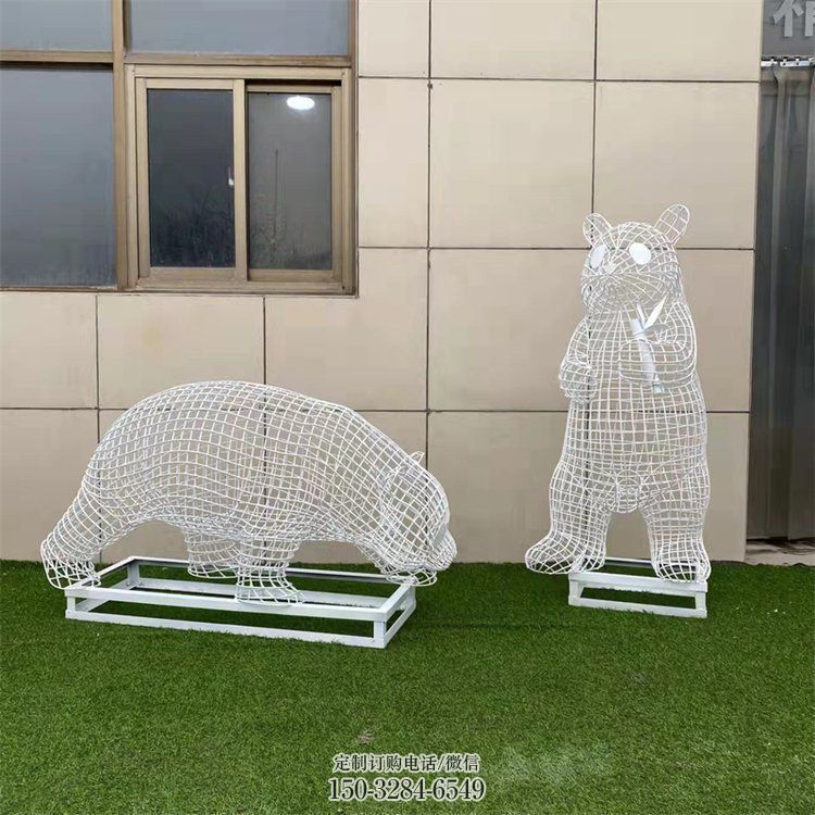 熊猫雕塑精选,街头艺术,公园镂空熊猫雕塑承接 熊猫雕塑精选,街头艺术,公园镂空熊猫雕塑承接
