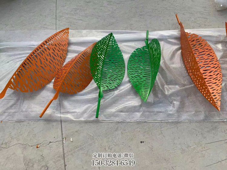 树叶雕塑 景观美陈花卉雕塑 喷漆植物雕塑 树叶雕塑 景观美陈花卉雕塑 喷漆植物雕塑