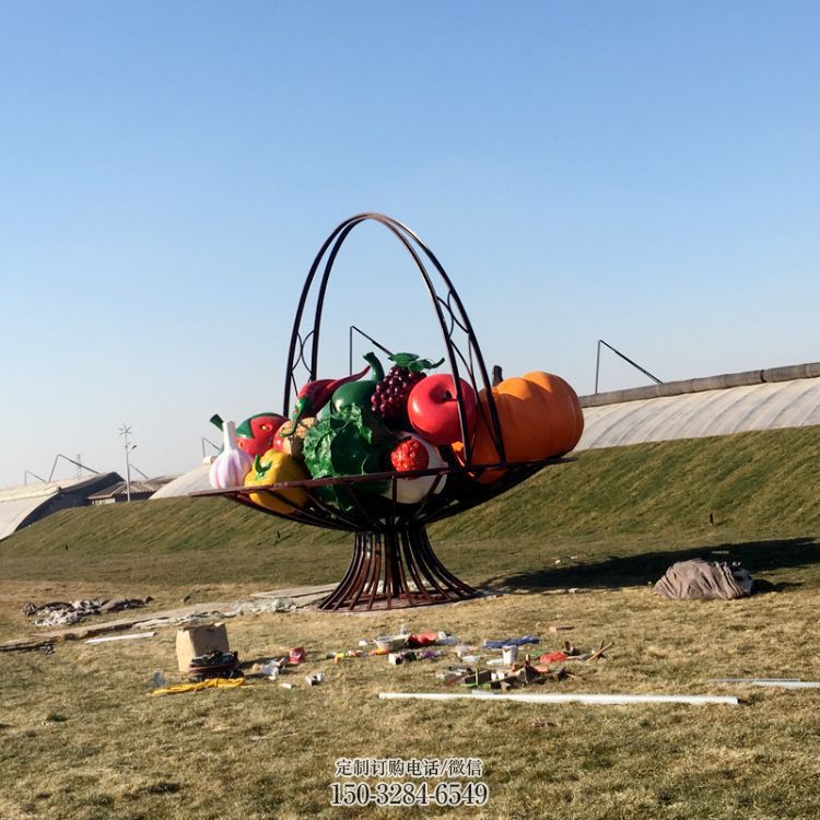 公园花篮雕塑,喷砂发光雕塑,锻造工艺 公园花篮雕塑,喷砂发光雕塑,锻造工艺