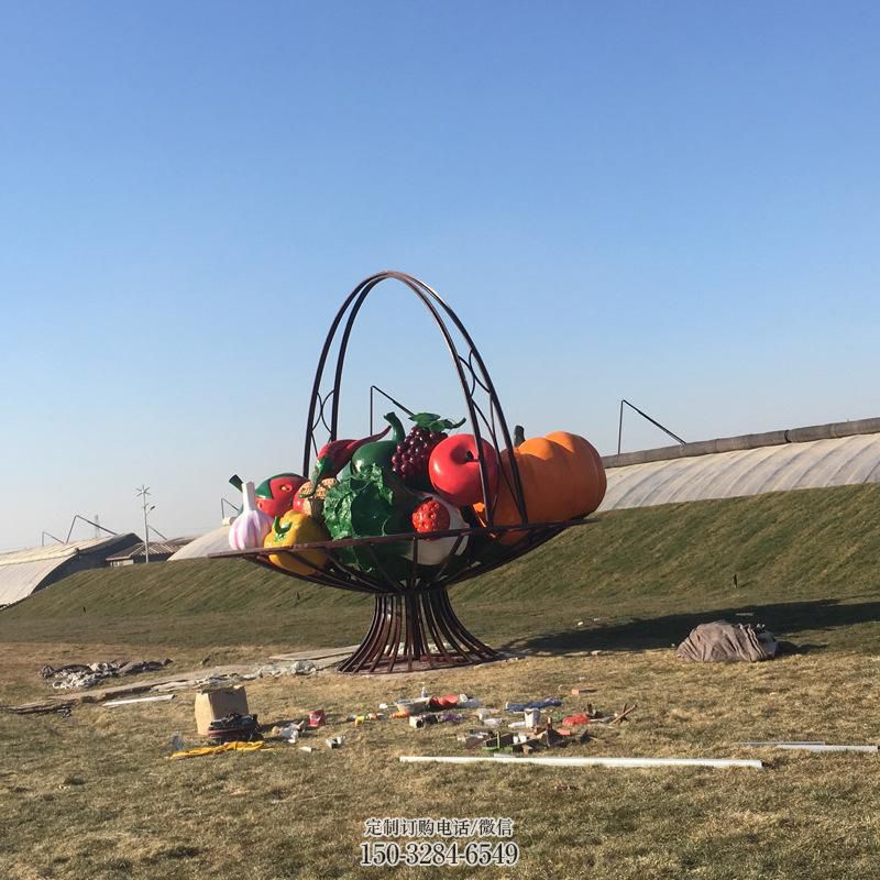 农村花篮雕塑,烤漆景观雕塑,抽象效果 农村花篮雕塑,烤漆景观雕塑,抽象效果