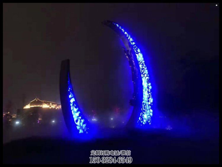 房地产月牙雕塑,仿古景观雕塑,喷砂制造 房地产月牙雕塑,仿古景观雕塑,喷砂制造