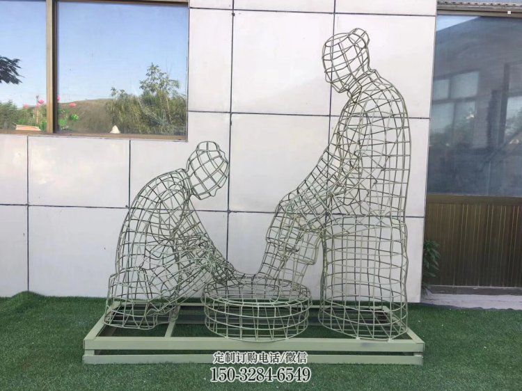 镂空洗脚雕塑制作,园林装饰,铁艺孝道人物雕塑 镂空洗脚雕塑制作,园林装饰,铁艺孝道人物雕塑